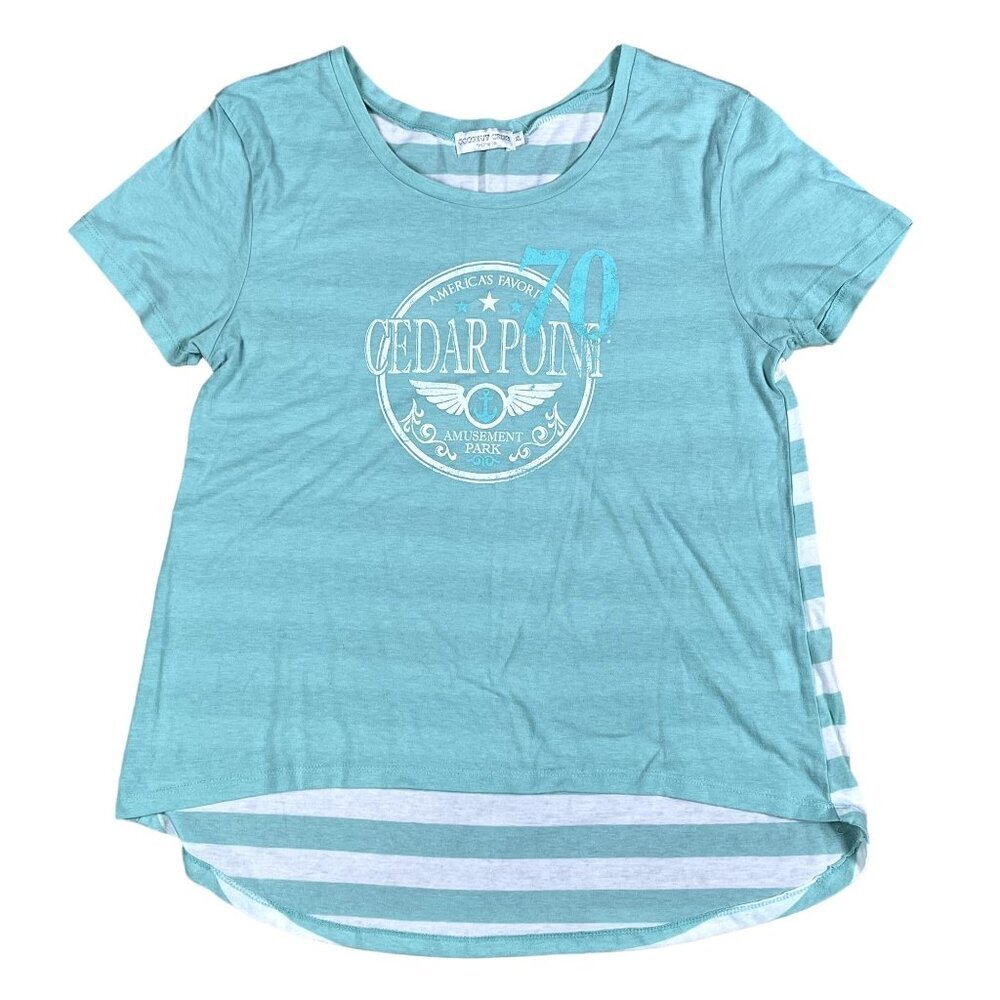 Cedar Point Amusement Park Womens Striped T-Shirt Size M